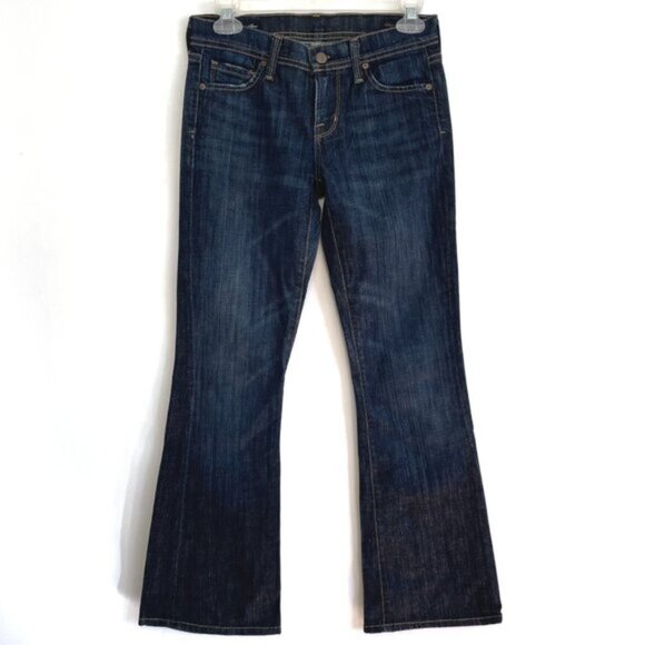 CITIZENS OF HUMANITY COH Ingrid Stretch #002 Low Waist Flare Jean Dark Wash 24 - Picture 2 of 16